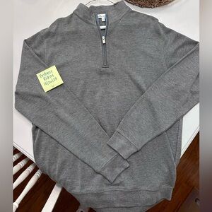 EUC Large grey Peter Millar quarter zip pullover